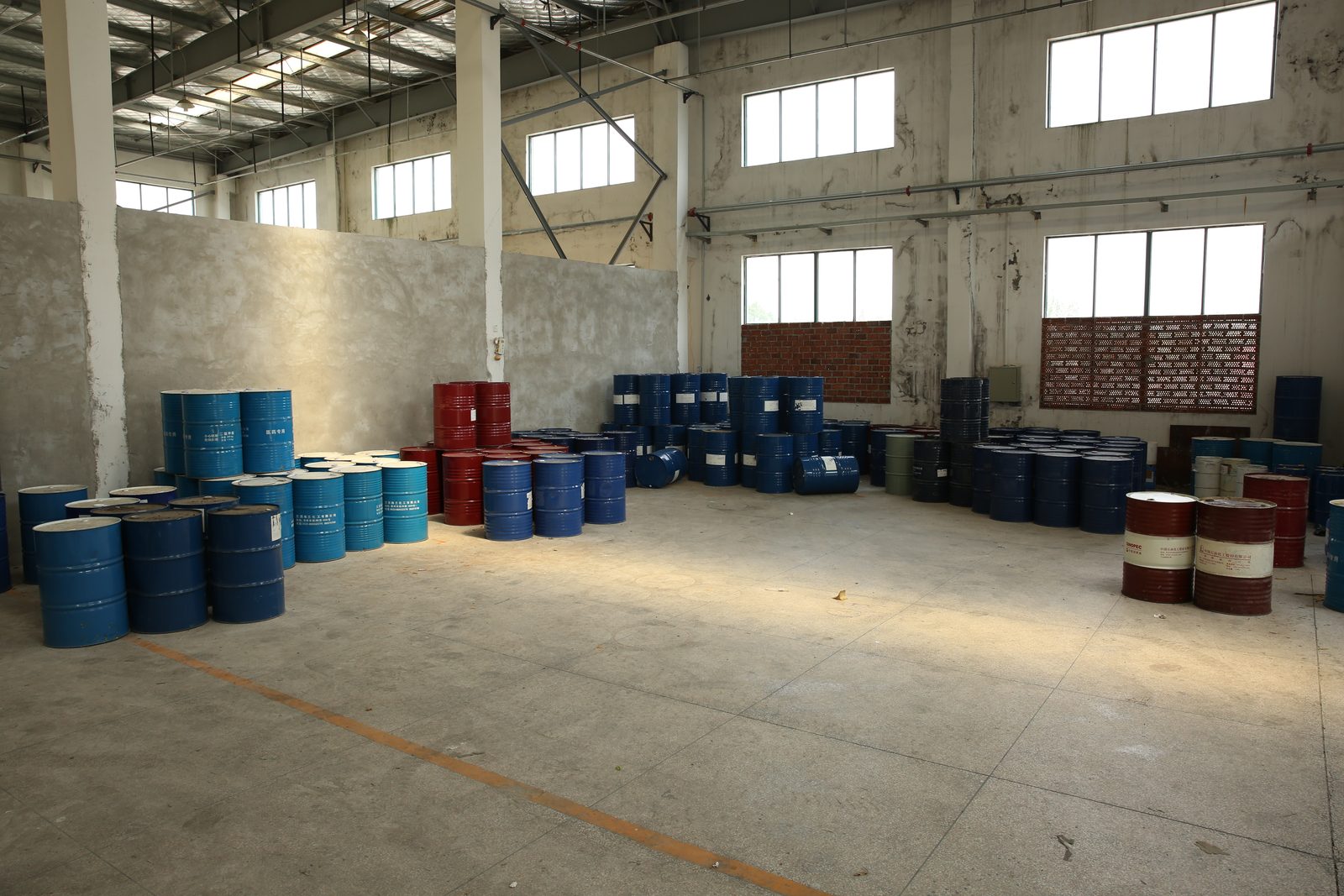 Raw material storage area