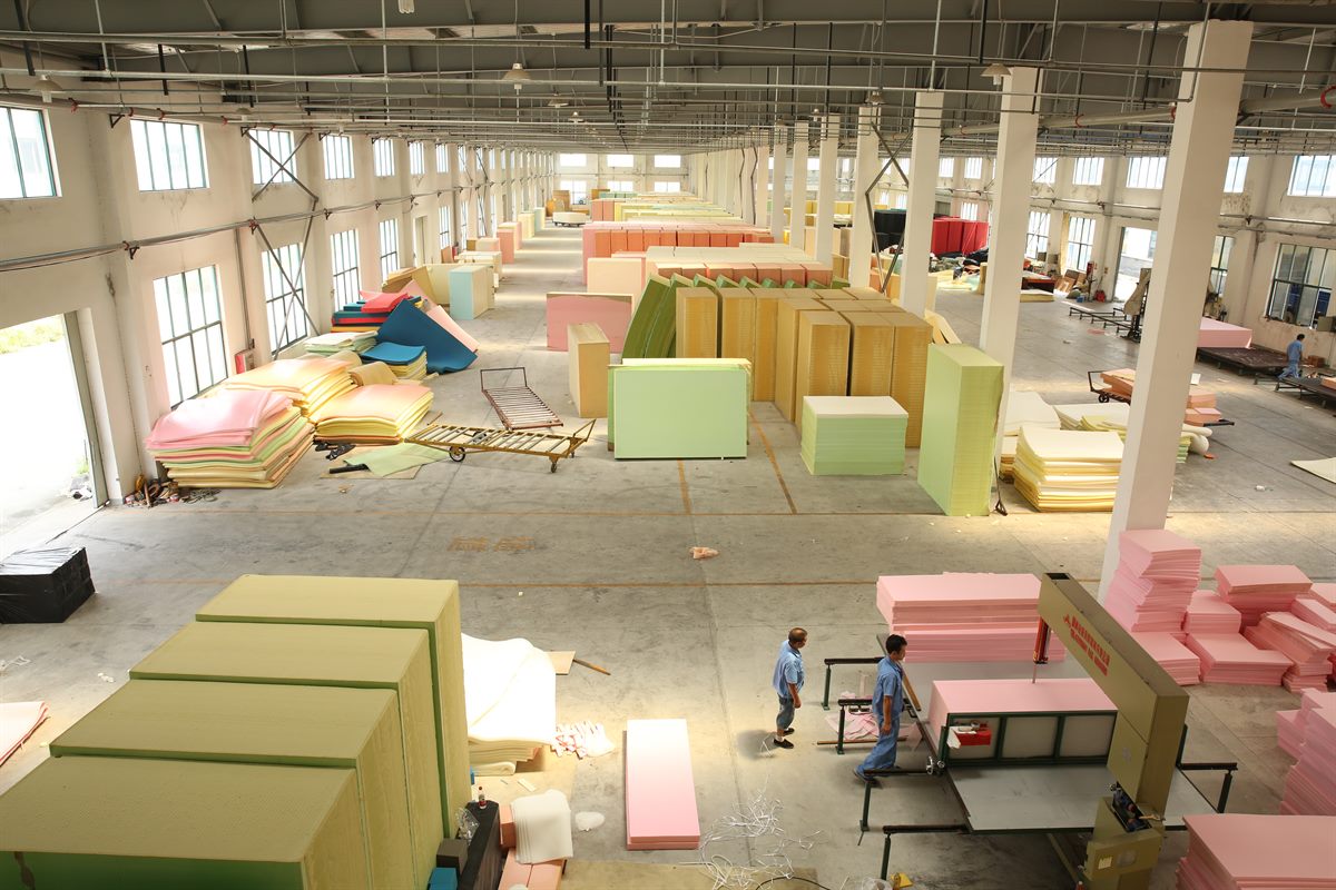 Kangpu sponge factory overhead view